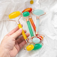 Gloway Vibrant Colors Outil de massage en résine anti-âge Toucher doux Rouleau en résine de massage facial pour le drainage lymphatique
