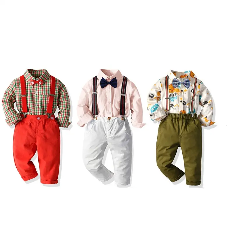 बच्चे शर्ट और ब्रेसिज़ कपड़े फैशन 3 साल लड़कों संगठन बच्चा लड़का पोशाक