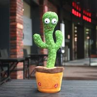 Jouets cactus dansants en peluche super doux, électriques, magiques, parlants, éducatifs, chantants, jeux pour les anniversaires d'enfants de 2 à 4 ans