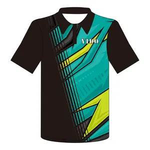 Custom New Design Sublimation Sport T Shirts Cricket Shirts With Polo Collar