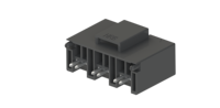 Connecteur de fil électrique noir à une rangée 1 circuit à pas de 10.16mm
