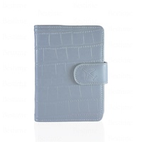 Portefeuille de voyage personnalisé avec logo, étui pour passeport, protection en cuir PU bleu, housse de passeport