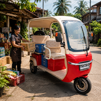 Véhicule électrique à 3 roues ouvert SumEV Go Grocery Shopping 3 places, 1200W, éclairage LED, homologué CEE, autonomie 50-70 km, conduite familiale