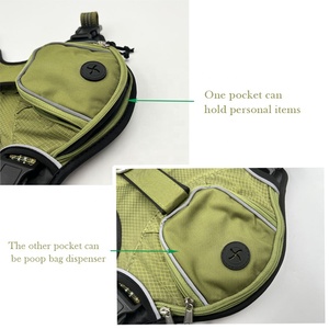 Chaleco de aventura de entrenamiento <span class=keywords><strong>para</strong></span> caminar, dispensador de bolsa de caca de nailon reflectante, arnés táctico de bolsillo, perro Safeti con asa <span class=keywords><strong>para</strong></span> perro grande - Product Image 3