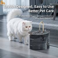 Fontaine à eau portable autonettoyante 2,2 L pour animaux de compagnie, élégante, détachable, lavable, écologique, filtre à eau pour chats et petits animaux, en ABS