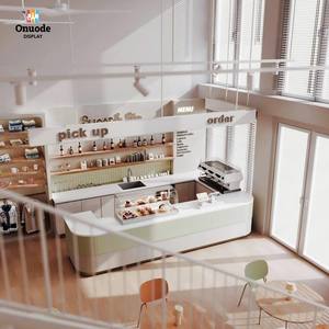ออกแบบตกแต่งภายในร้านกาแฟแบบครบวงจร ตู้โชว์และเฟอร์นิเจอร์เคาน์เตอร์บาร์พร้อมไฟ LED วัสดุรักษ์โลก - Product Image 3