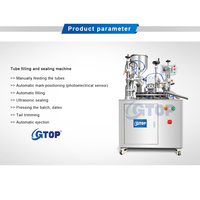 Vente directe d'usine prix de performance à coût élevé Tube souple chauffage par ultrasons crème remplisseur scellant semi-automatique quotidien chimique cosmétique Tube remplissage Machine de cachetage