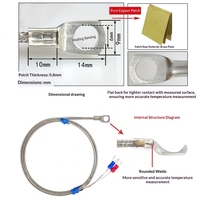 Capteur de température à thermocouple de type K E Pt100 de haute qualité, à montage par trou, à embout pressé à froid, pour la mesure de la température des moules