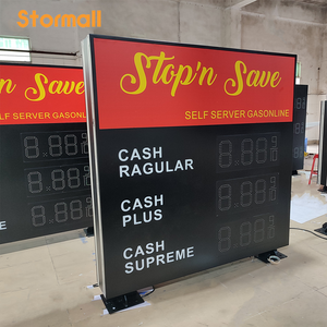 ป้ายแสดงราคาแก๊สแบบกันน้ำ ตู้เหล็ก พร้อมไฟ LED แสดงราคาแบบ 7 ส่วน สำหรับปั๊มน้ำมัน - Product Image 5