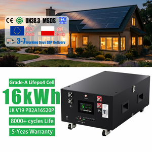 EU Stock 5 Year Warranty Stacked <b>48V</b> 51.2V 16KWh Solar Energy Storage Lifepo4 <b>Batteries</b> for Home Energy Storage System - Product Image 1