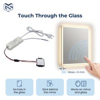 Alimentation électrique haute tension 220V 110V pour interrupteur anti-buée avec capteur tactile LED simple, pour miroir anti-buée, prise US, interrupteurs inductifs