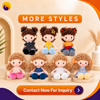 Poupée en peluche personnalisée pour filles aux cheveux bouclés, personnage de princesse, jouet OEM ODM, vente en gros en vrac, cadeau pour enfants, fabricant de poupées en peluche