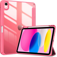 Étui pour tablette iPad A16 11e et 10e génération, coque transparente en TPU souple avec fonction veille/réveil automatique et support pour stylet