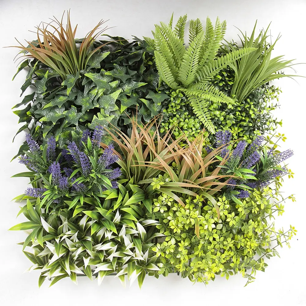 ZC Parede artificial de plantas verdes para decoração de jardim, planta verde ecológica de alta qualidade para uso ao ar livre