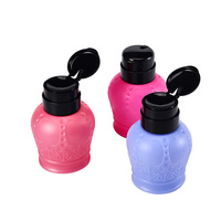 Distributeur de pompe liquide d'acétone rose de 150ml pour vernis à ongles et démaquillant bouteille de distributeur de pompe à poussoir