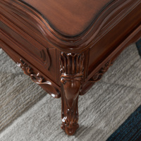 Table basse en bois massif de style américain, table basse rectangulaire pour salon, table centrale pour canapé, mobilier pour villa et hôtel
