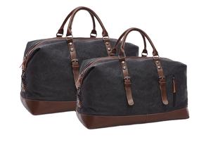 Sac de voyage en toile cirée personnalisé, grande capacité, sac à bagages pour hommes et femmes, sac de sport avec poignée en cuir - Product Image 2