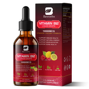 Gotas de Vitamina <span class=keywords><strong>B</strong></span> Líquida Oral de 60 ml, Refuerzan el Sistema Inmunológico, Apoyan la Salud Cerebral, Cardíaca y Cardiovascular, Mejoran la Memoria y la Concentración - Product Image 1