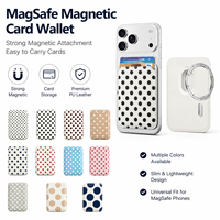 Portefeuille magnétique N52 personnalisé en cuir PU de qualité supérieure, motif DIY, support magnétique pour cartes de téléphone, étui à clipser