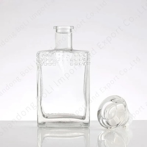 Venta al por mayor única botella de cristal personalizada cuadrada 750ml vidrio licor licores Ginebra <span class=keywords><strong>whisky</strong></span> vodka tequila botella - Product Image 6