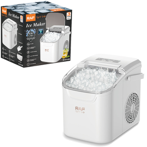 Máquina de Hielo Portátil RAF R.0314 de 0.8L con Cuerpo de PP, Enchufe Europeo, Limpieza Automática, Tamaño de Hielo Ajustable, Ventana Superior Transparente para Uso en la Cocina - Product Image 6