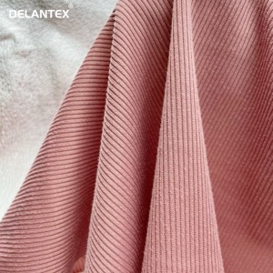 Delantex precio de fábrica DTY 2*2 costilla 2 lados cepillado poli Spandex costilla tela muestra gratis - Product Image 6