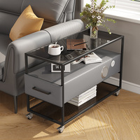 Table d'appoint mobile pour canapé, meuble à thé pour canapé, meuble à collations mobile pour canapé, table d'appoint multifonctionnelle moderne