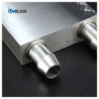 High Quality 40x40mm Mini Silver Aluminum Water Liquid Cooler 40mm Heatsink Heat Sink Computer CPU 12706 Peltier Cooling Block