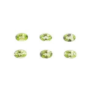 YASHEE - Piedra natural de peridoto ovalada de 5x3 mm, piedra calibrada para la fabricación de joyas, color verde - Product Image 1