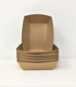 Caja desechable personalizada a prueba de grasa para llevar bandejas de comida con forma de barco de papel para comida rápida - Product Image 1