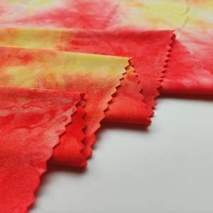 Tissu jersey tricoté en polyester et élasthanne 2026, double finition, effet soie de lait, tie-dye, extensible dans les quatre sens - Product Image 2