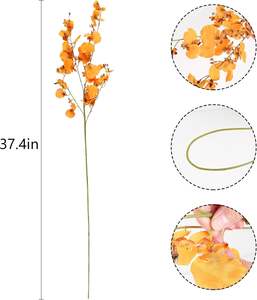 Flores de Orquídea Artificiales al por Mayor de Fábrica, Orquídea Mariposa Artificial para Decoración, Flores Decorativas de Orquídea - Product Image 3