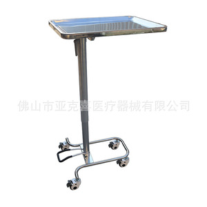Estante de acero inoxidable engrosado para quirófano con un solo brazo, elevación hidráulica, giro de 360 grados y movilidad. - Product Image 4