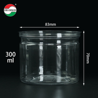 Boîte en plastique transparente en PET avec couvercle en aluminium, étanche et de qualité alimentaire sans BPA, pour le stockage de collations, de bonbons et de conserves
