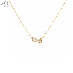 High Quality Wholesale 18K <b>Solid</b> Yellow <b>Gold</b> Natural Rose Cut Diamond Necklace OEM Fine Jewelry Supplier Rose Cut <b>Pendant</b> - Product Image 1