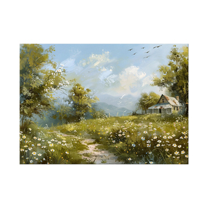 Decoración moderna lienzo pared arte impresión <span class=keywords><strong>paisaje</strong></span> <span class=keywords><strong>Rural</strong></span> <span class=keywords><strong>pintura</strong></span> personalizada enmarcada para el hogar Oficina dormitorio sala de estar decoración colgante de pared - Product Image 6