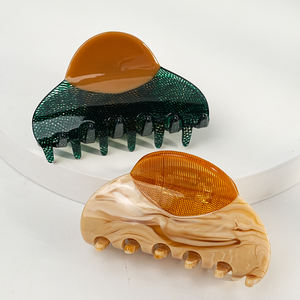 Wjia francés de alta textura empalme clip de ácido acético clip de tiburón grano de madera clip de pelo Retro Luz accesorios de lujo para el cabello mujeres - Product Image 5