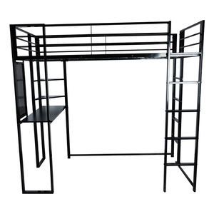 Meubelen Slaapkamer Zware Hout Metalen Platform Slaapzaal <span class=keywords><strong>Bed</strong></span> Met Houten Plank, Moderne Dubbele <span class=keywords><strong>Bed</strong></span> <span class=keywords><strong>Frame</strong></span> - Product Image 1