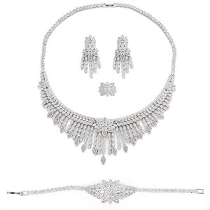 GODKI-Conjunto <span class=keywords><strong>de</strong></span> joyería africana <span class=keywords><strong>de</strong></span> lujo para mujer, 4 unidades <span class=keywords><strong>de</strong></span> CZ, cristal <span class=keywords><strong>de</strong></span> circonita para fiesta <span class=keywords><strong>de</strong></span> boda, conjunto <span class=keywords><strong>de</strong></span> joyería nupcial <span class=keywords><strong>de</strong></span> Dubái, regalo - Product Image 5