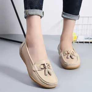 Chaussures plates en cuir véritable grande taille pour femmes, style infirmière, à enfiler, tendance, pour l'été, best-seller transfrontalier - Product Image 6