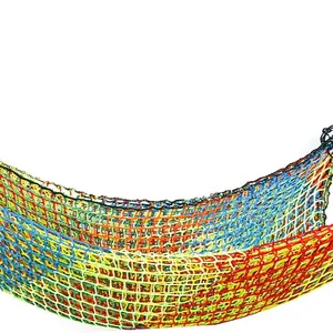 Custom rainbow Nylon pool Garden Decoration mesh Weaving net Hammock Swing Safety Net