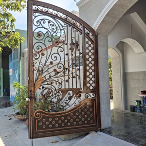 Puerta de Hierro Decorativa con Recubrimiento en Polvo, con Soporte para Proyectos en Línea y Diseño de Estilo Francés - Product Image 3