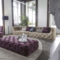 Foshan High-End Italienisches Designer Wohnzimmer Sofa Set aus Echtleder für Villen – Modern & Luxuriös