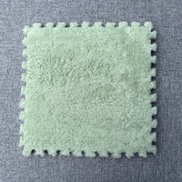 Dalles de moquette en mousse de puzzle modernes, grandes, carrées, en patchwork, roses, pour le sol