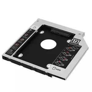 Aluminium 9.0/9.5/12.7mm 2.5 inci 2nd Hard Disk Caddy SATA3.0 SSD braket adaptor kedua Hdd Caddy komputer Laptop hitam