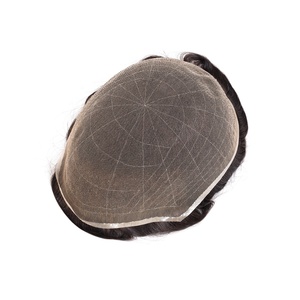 Parrucche da <span class=keywords><strong>uomo</strong></span> in <span class=keywords><strong>capelli</strong></span> umani al 100%, con base in pizzo svizzero, toupet per <span class=keywords><strong>uomo</strong></span> - Product Image 2