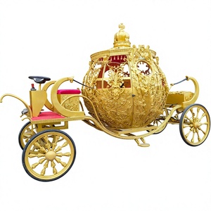 Venta al por mayor de carruajes de calabaza de Cenicienta eléctricos de metal de alta calidad XCEGO sin caballos, recuerdos de boda de Henan - Product Image 5
