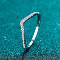 Camikala – bague en forme de couronne en forme de V pour femmes, incrustée de diamants, couleur D VVS1, plaqué argent 925, alliance de fiançailles empilable, GRA