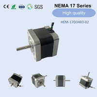 Moteur pas à pas Nema 17, 1,8 degré, 0,42 N.m (59,2 oz.in) de couple de maintien, 1,2 A, bipolaire 2 phases, double arbre pour imprimante 3D et CNC