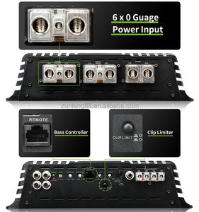 Amplificateur de <span class=keywords><strong>voiture</strong></span> monobloc classe D 12V Auto RMS Power avec Crossovers Amplificateur de subwoofer monocanal <span class=keywords><strong>ampli</strong></span> mono audio de <span class=keywords><strong>voiture</strong></span> - Product Image 5